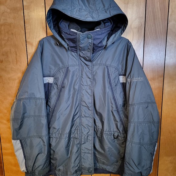 Columbia Womens Jacket Winter Coat SMALL Zip up Hooded Inner Lined Gray Grey B4 - Picture 1 of 13